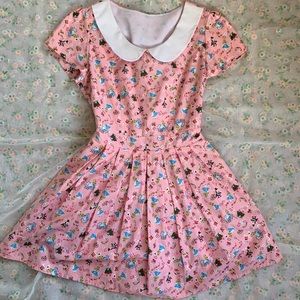 Alice in Wonderland print Bonne Chance dress